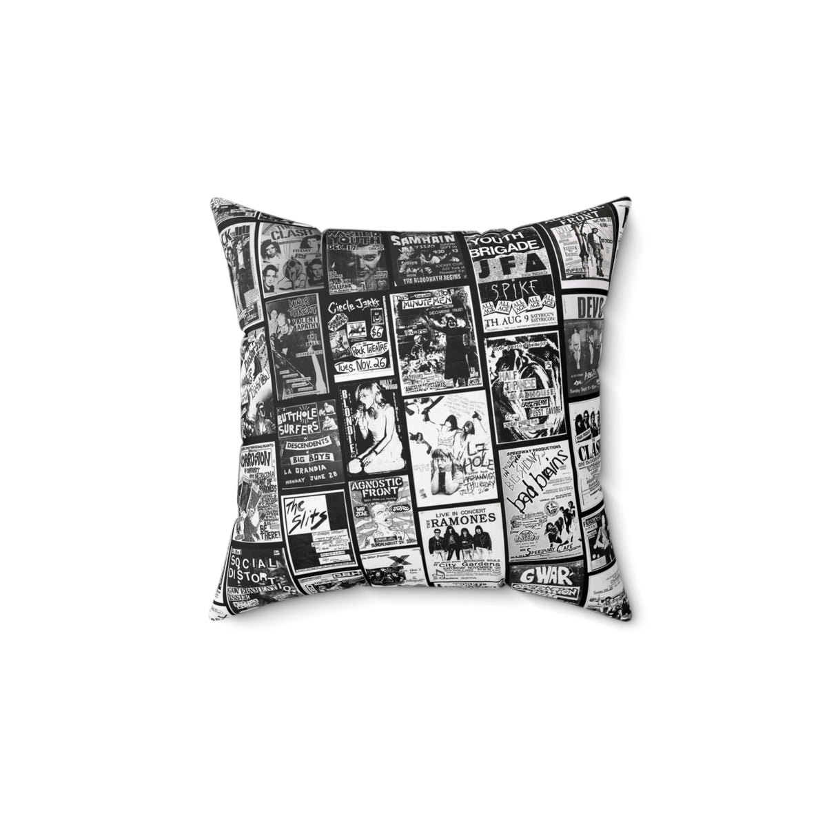 Punk Rock Band Show Throw Pillow: Vintage Music Lover Gift