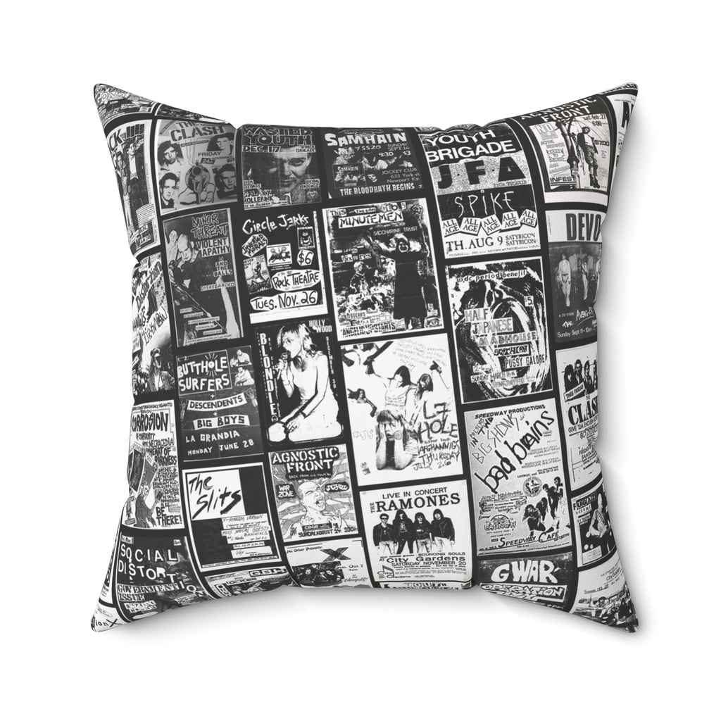 Punk Rock Band Show Throw Pillow: Vintage Music Lover Gift
