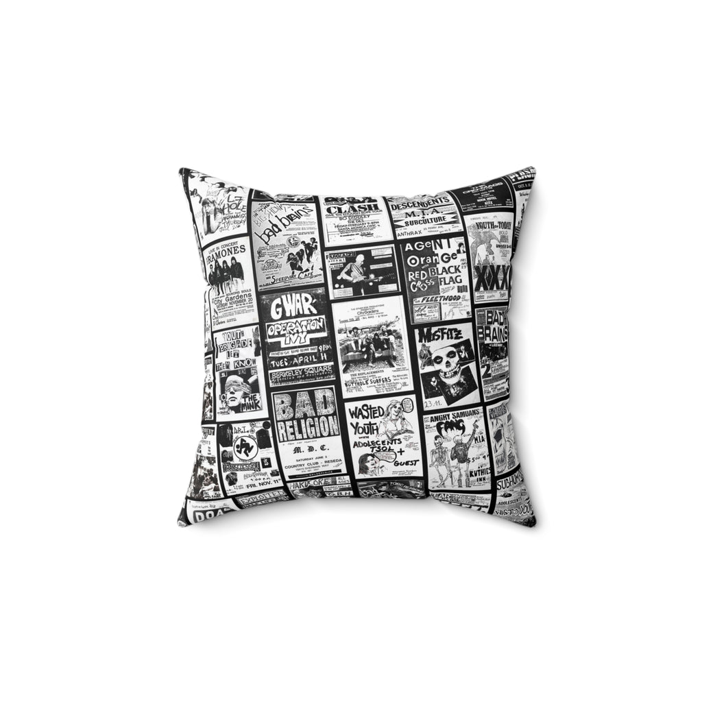 Punk Rock Band Show Throw Pillow: Vintage Music Lover Gift
