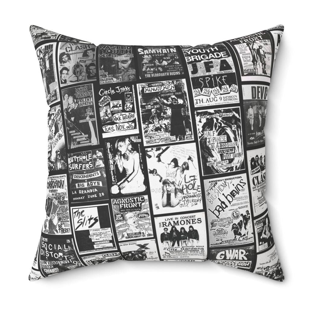 Punk Rock Band Show Throw Pillow: Vintage Music Lover Gift