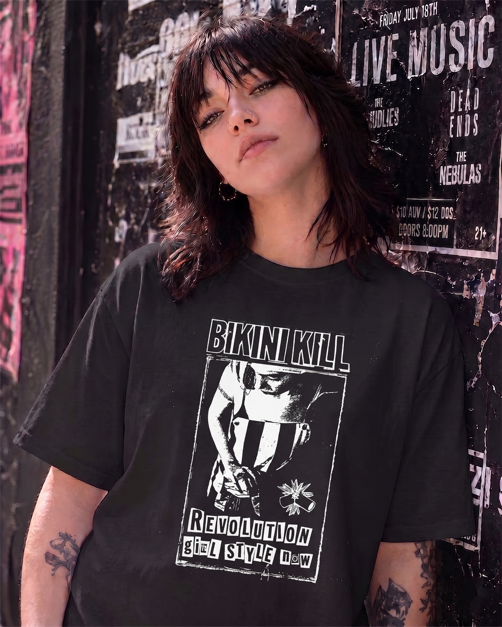 Bikini Kill DIY Riot Grrrl Tee | Punk Rock Feminist Shirt