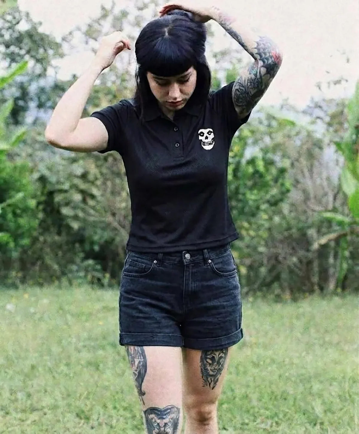 Horror Punk Polo | Crimson Ghost Work Shirt