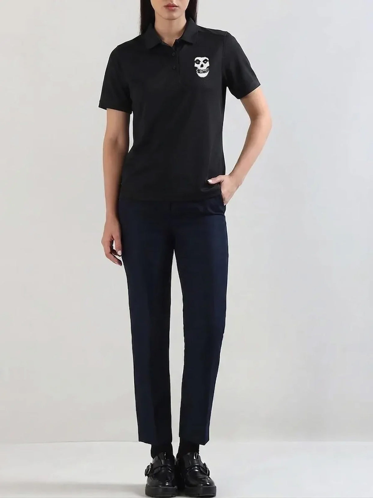 Horror Punk Polo | Crimson Ghost Work Shirt