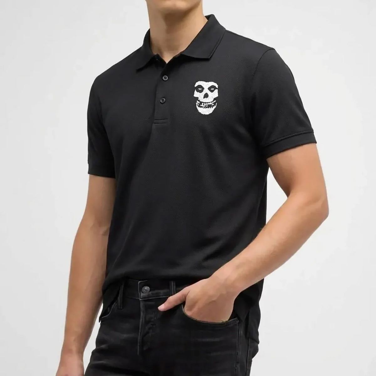 Horror Punk Polo | Crimson Ghost Work Shirt