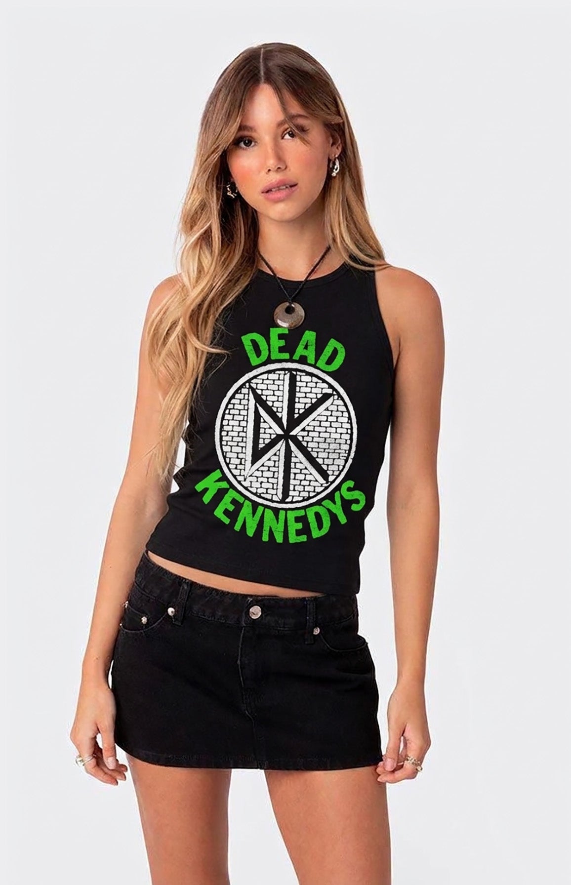 Dead Kennedys logo Tank Top | Punk Band Graphic, Neon Green Text