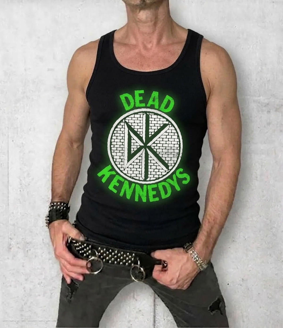 Dead Kennedys logo Tank Top | Punk Band Graphic, Neon Green Text