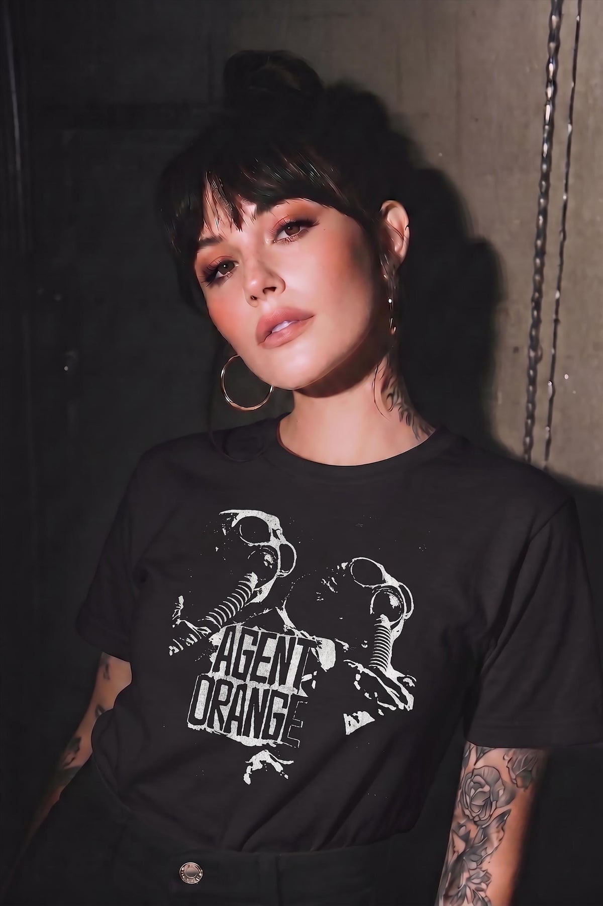 Agent Orange Punk Tee: DIY Graphic soft cotton shirt