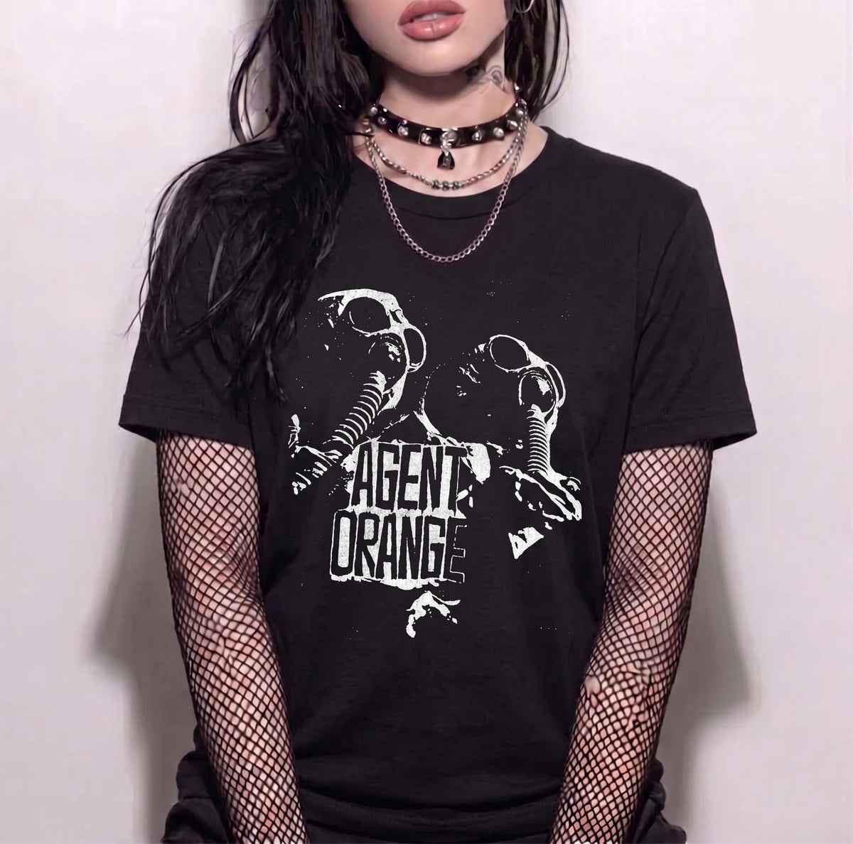 Agent Orange Punk Tee: DIY Graphic soft cotton shirt