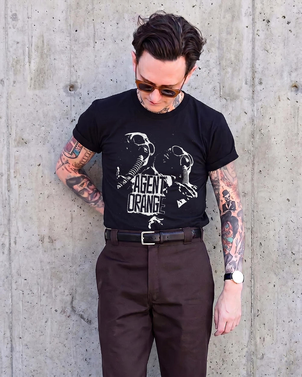 Agent Orange Punk Tee: DIY Graphic soft cotton shirt
