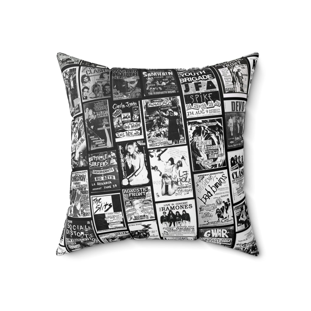 Punk Rock Band Show Throw Pillow: Vintage Music Lover Gift