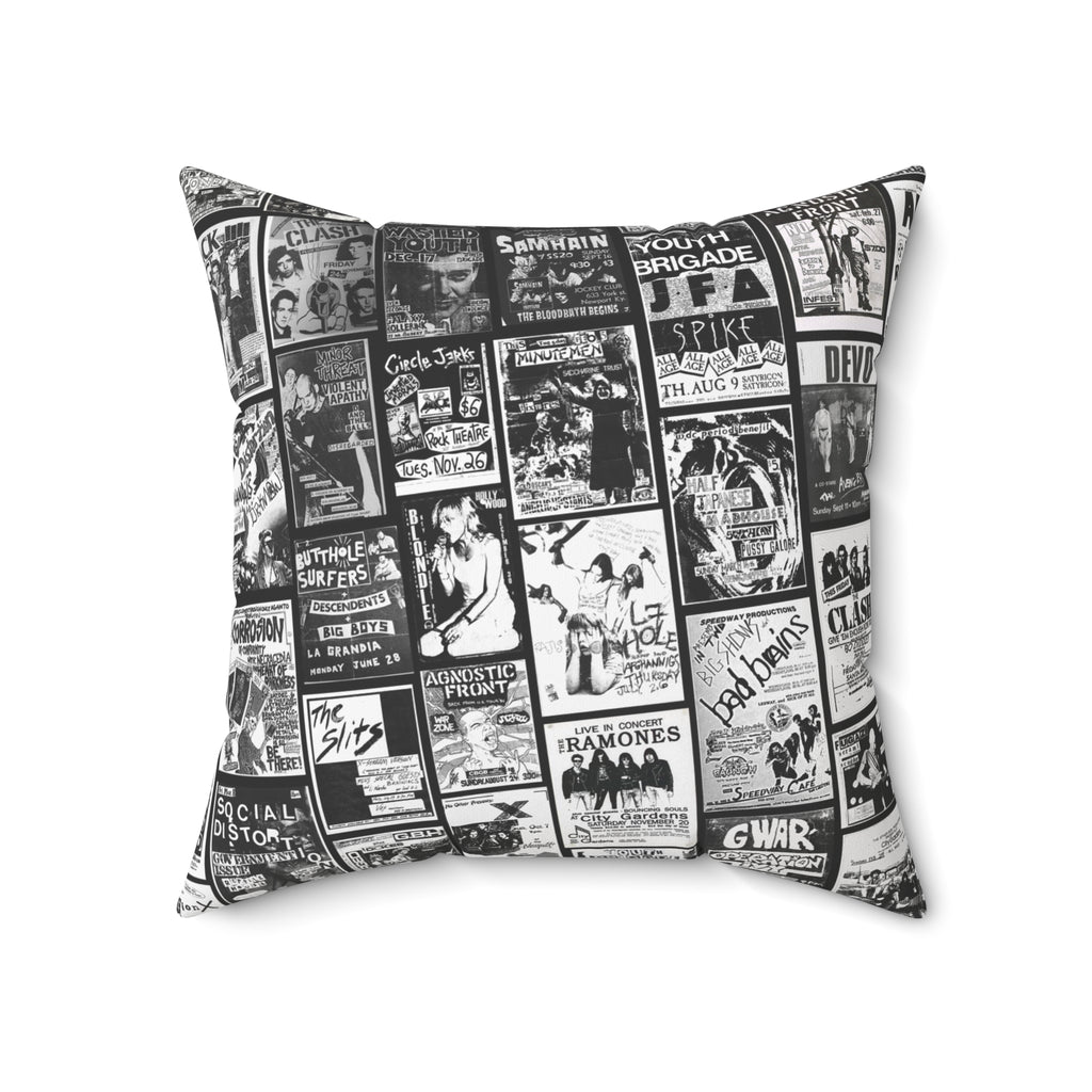 Punk Rock Band Show Throw Pillow: Vintage Music Lover Gift