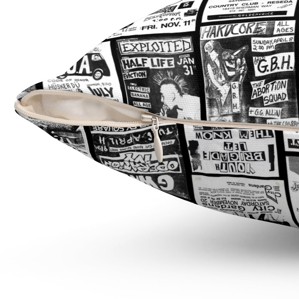 Punk Rock Band Show Throw Pillow: Vintage Music Lover Gift