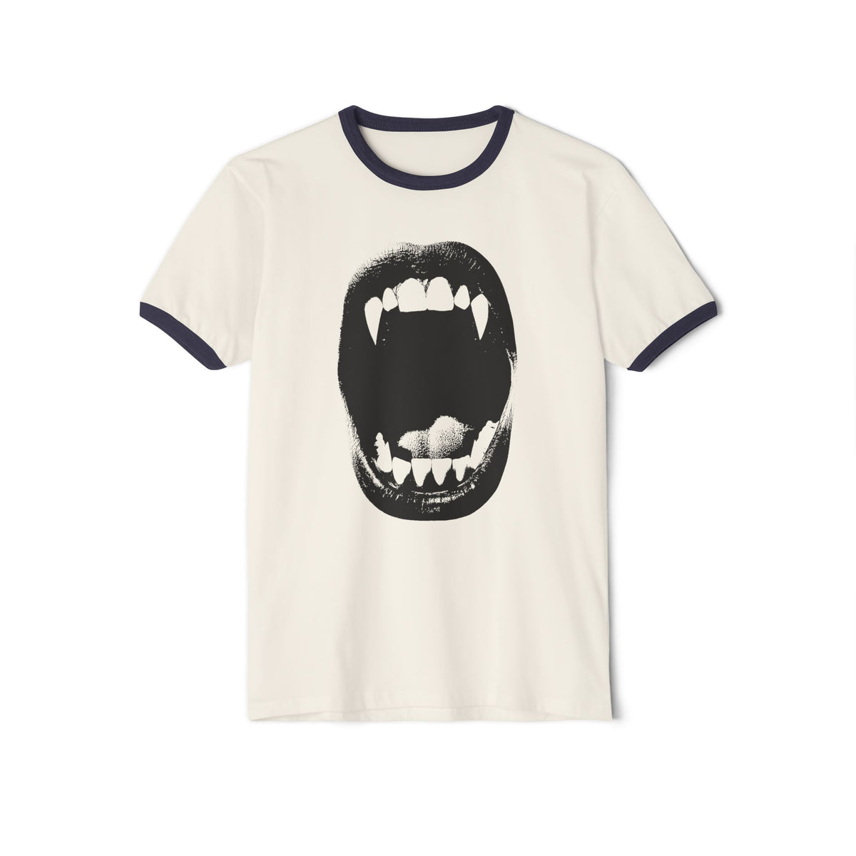 Vampire Fangs Mouth Ringer Tee | Gothic Vampire Bite Shirt